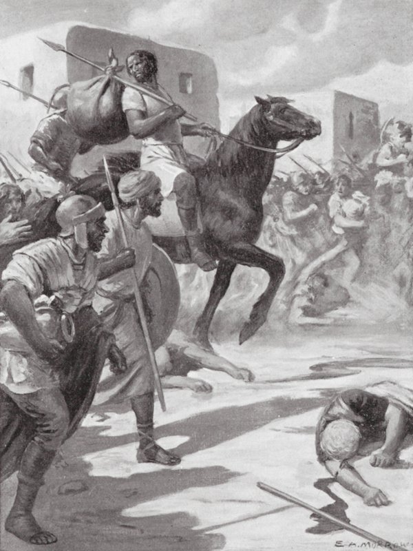 Saqueo de Tiro (litografía) de Edwin A. Morrow