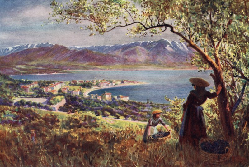 Córcega: Vista general de Ajaccio de Edwin Arthur Norbury