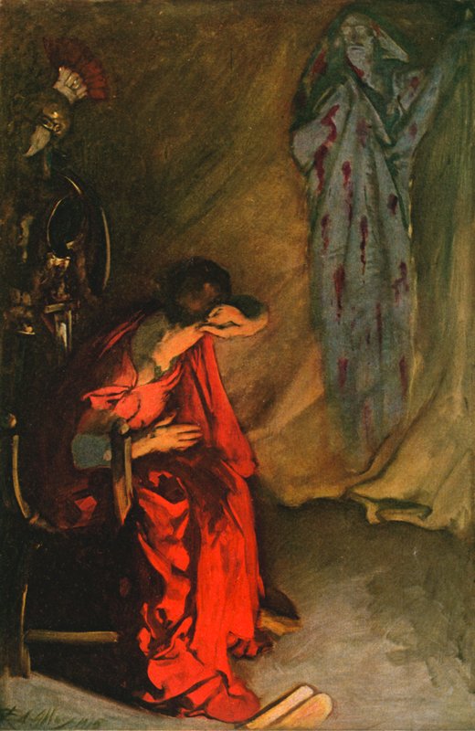 Bruto y el fantasma de Julio César de Edwin Austin Abbey