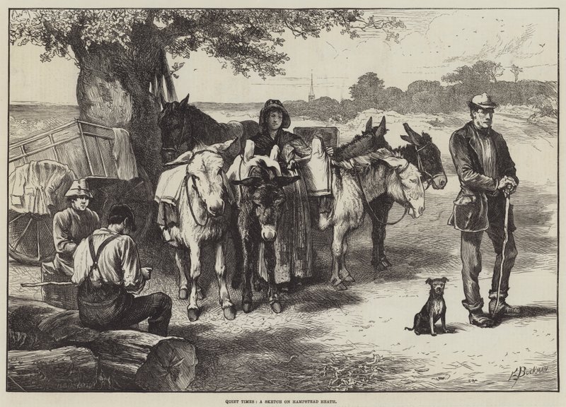 Tiempos tranquilos, un boceto en Hampstead Heath de Edwin Buckman