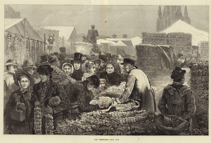 La feria de cebollas de Birmingham (grabado) de Edwin Buckman