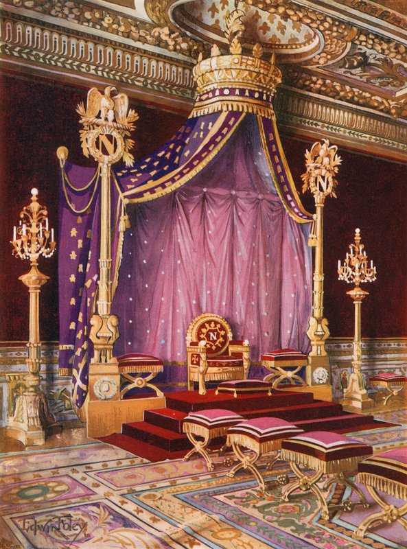 La Sala del Trono en el Palacio de Fontainebleau de Edwin John Foley