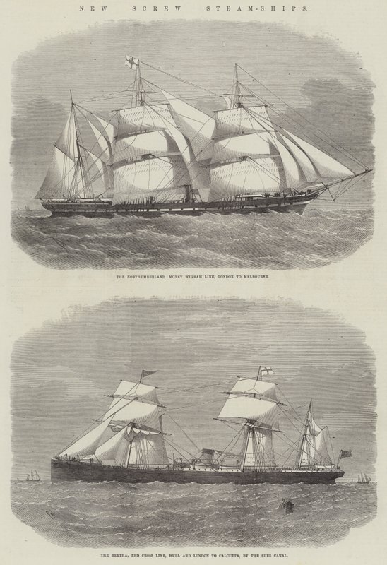 Nuevos barcos de vapor de tornillo de Edwin Weedon