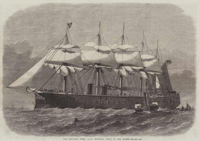 Nuestra Flota Blindada, HMS Minotaur, construida en el Támesis de Edwin Weedon