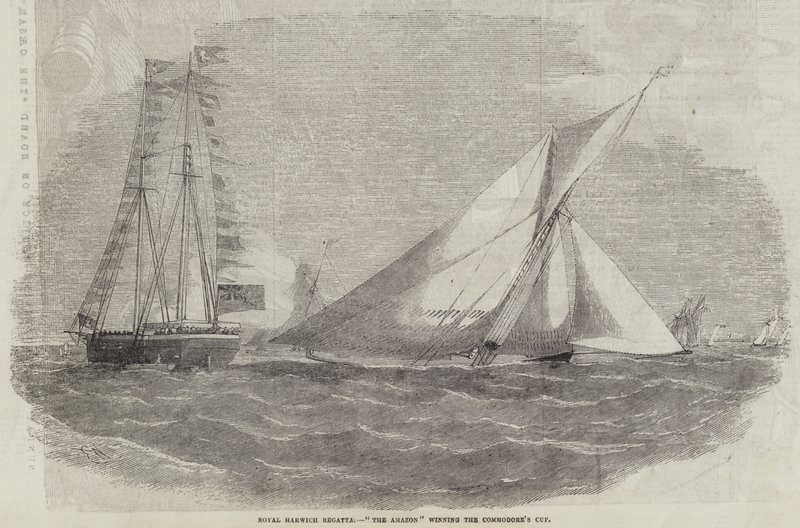 Regata Real de Harwich, El Amazonas ganando la Copa del Comodoro de Edwin Weedon