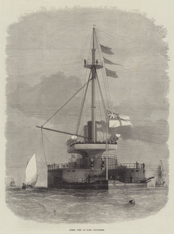 Vista de popa del HMS Thunderer de Edwin Weedon