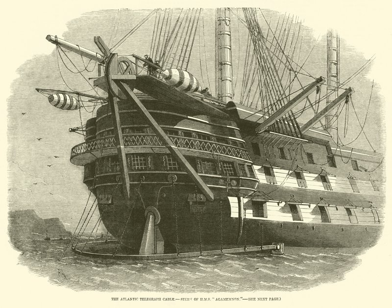 El Cable Telegráfico Atlántico, Popa del HMS Agamemnon de Edwin Weedon