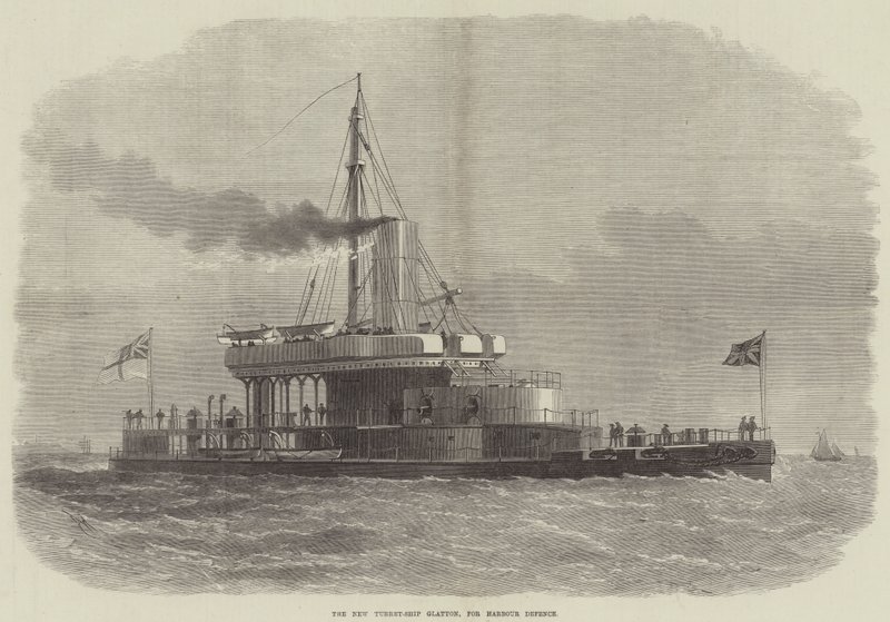 El nuevo barco torreta Glatton, para la defensa del puerto de Edwin Weedon