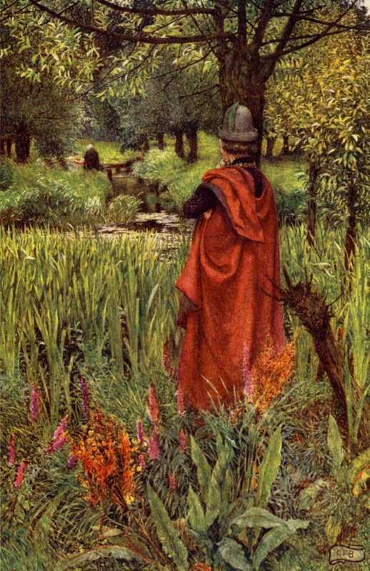 Elaine (litografía en color) de Eleanor Fortescue Brickdale