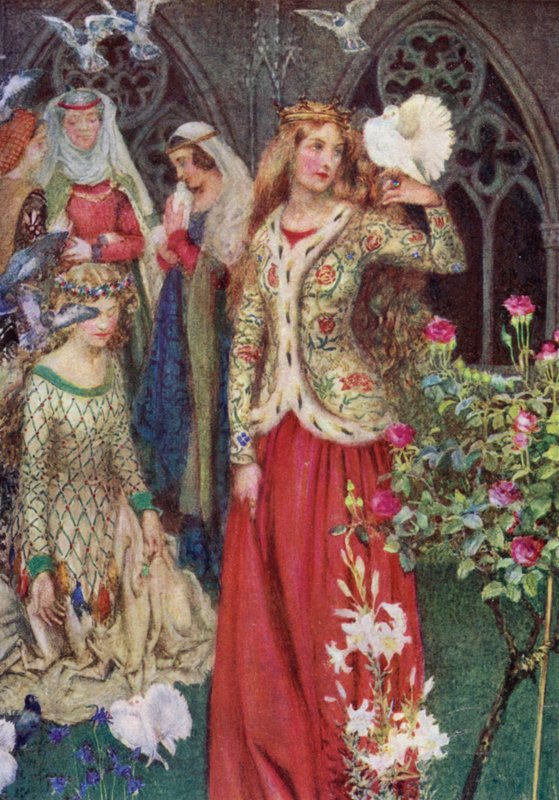Guinevere (litografía en color) de Eleanor Fortescue Brickdale