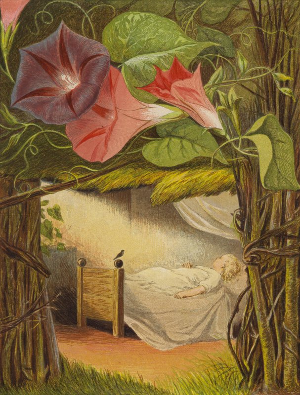 Los rayos de sol entraron a besarlo (litografía en color) de Eleanor Fortescue-Brickdale