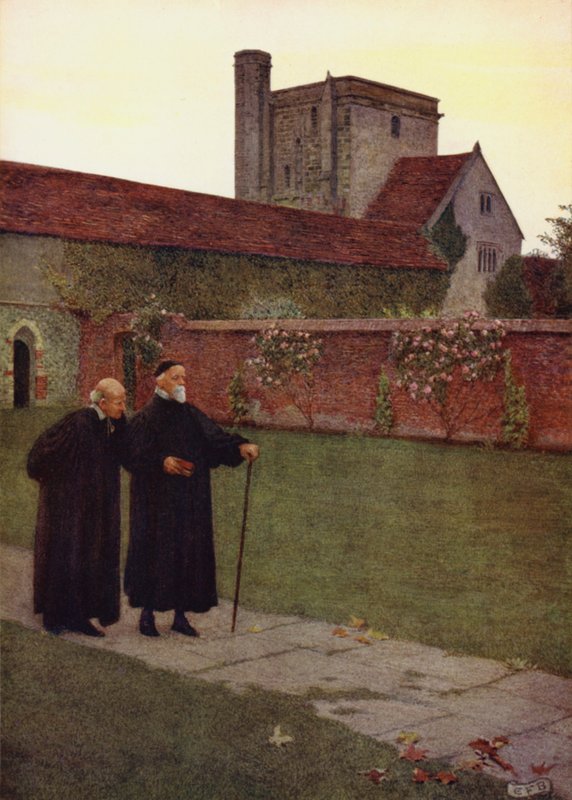 Desatado al mundo por el cuidado De la fama pública o el aliento privado (litografía en color) de Eleanor Fortescue Brickdale