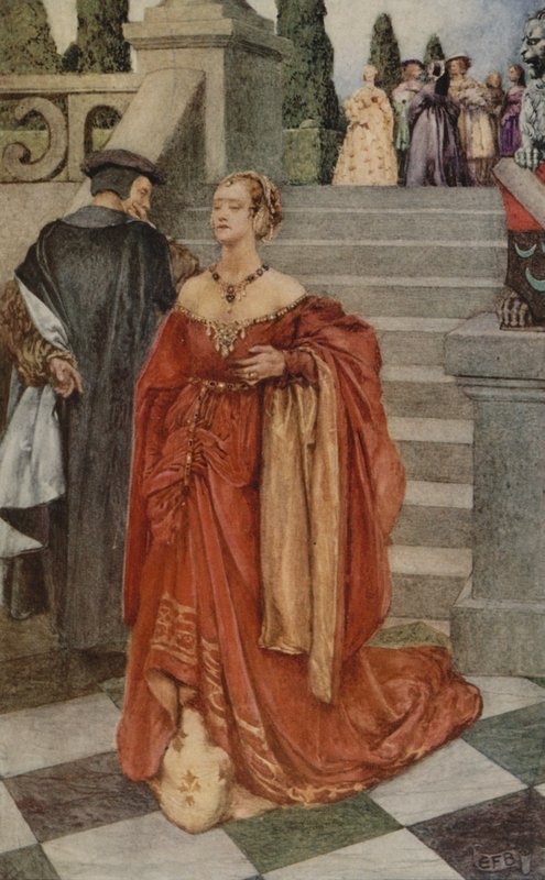 "Cuando el corazón sufre un golpe" (litografía en color) de Eleanor Fortescue Brickdale