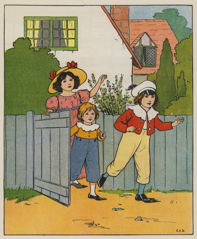 Sábado, tiempo de vacaciones (litografía a color) de Elise H. Stewart