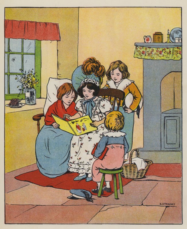 Domingo, tiempo feliz (litografía en color) de Elise H. Stewart
