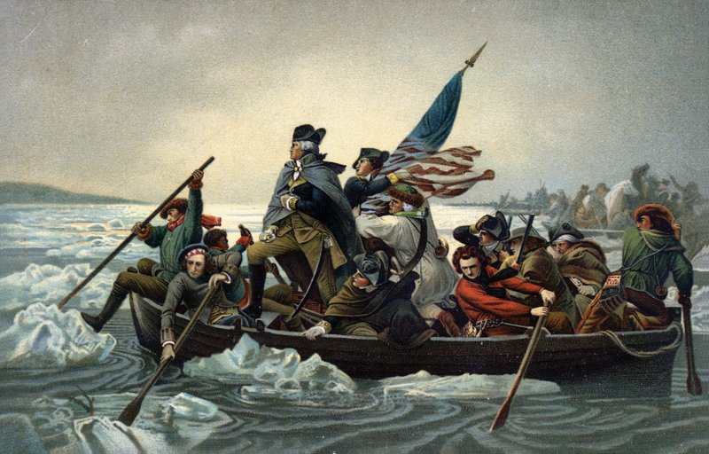 George Washington cruzando el Delaware durante la Guerra de Independencia de Estados Unidos, 25 de diciembre de 1776 de Emanuel Gottlieb (after) Leutze