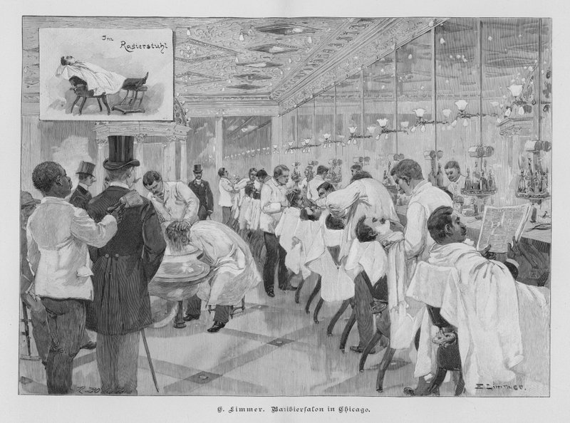 Barbería en Chicago, Illinois, EE.UU. de Emil (after) Limmer