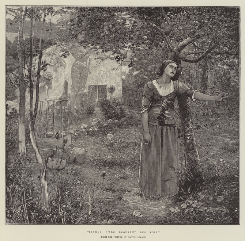 Juana de Arco escuchando las voces de Emile Bastien-Lepage