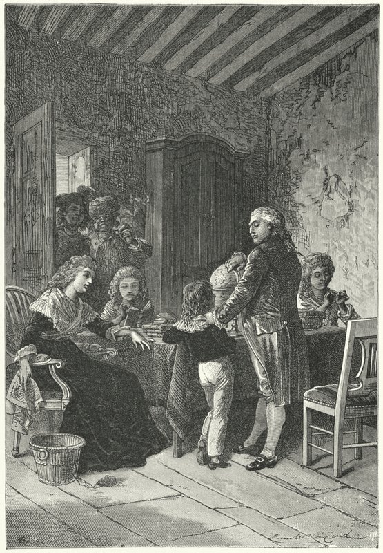Luis XVI y su familia encarcelados en el Templo de Emile Antoine (after) Bayard