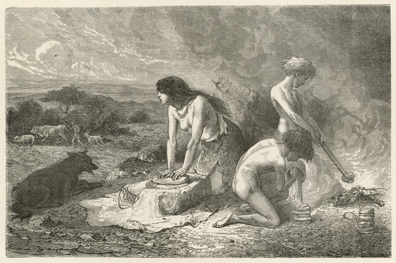 El arte de hacer pan en la edad de piedra de Emile Antoine Bayard