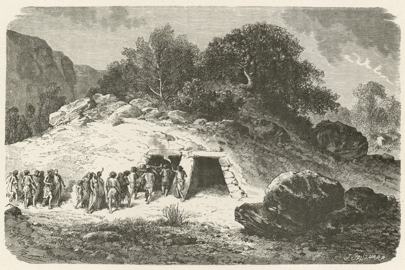Un túmulo en la época de la piedra pulida de Emile Antoine Bayard
