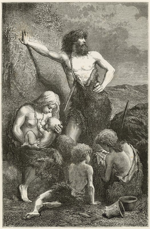 Una familia en la edad de piedra de Emile Antoine Bayard