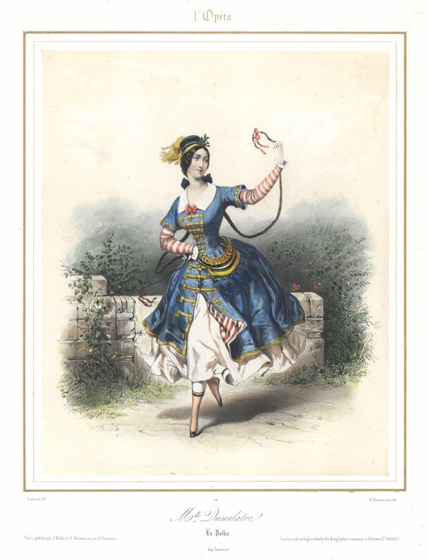 La bailarina de ballet francesa Adele Dumilatre bailando en la Ópera de París, c.1840 de Emile Desmaisons
