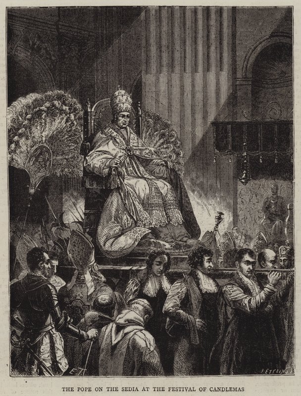 El Papa en la Sedia en el Festival de la Candelaria de Emile Theodore Therond