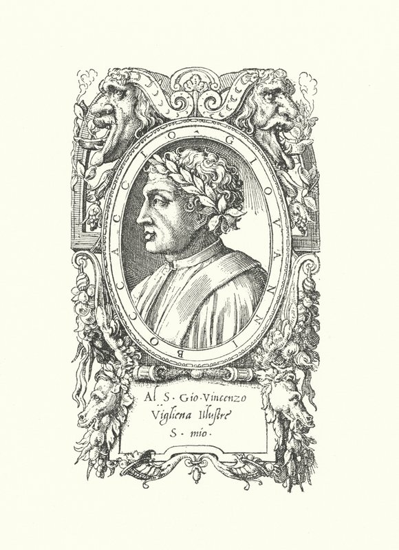 Giovanni Boccaccio, poeta, novelista y humanista italiano de Enea Vico