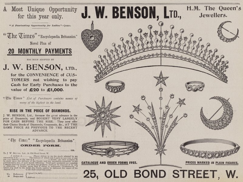 Anuncio, J W Benson de English School