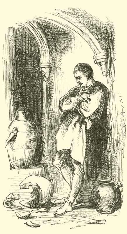 Bernard Palissy, alfarero hugonote, con una olla rota de English School