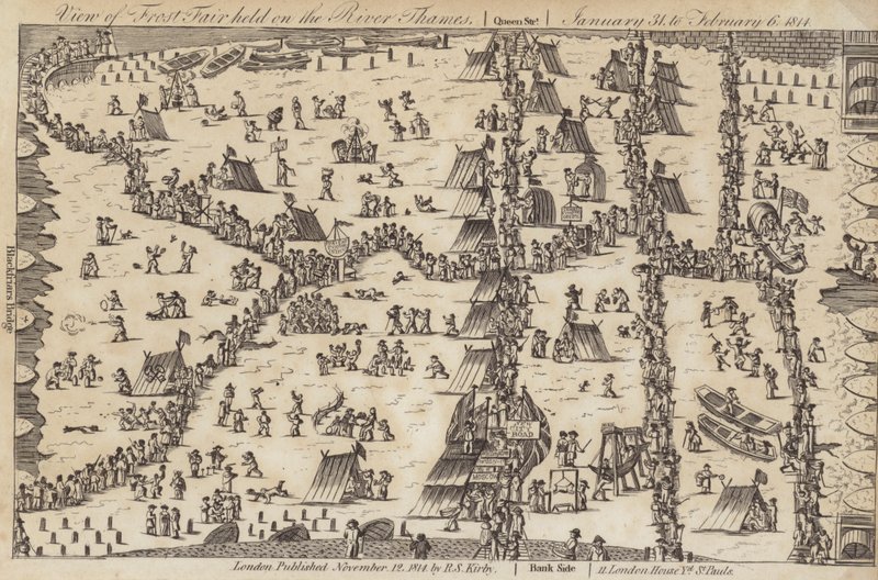 Feria de hielo en el Támesis, 1814 de English School