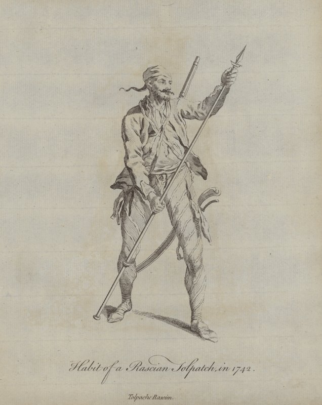 Hábito de un Tolpatch Rasciano en 1742 de English School