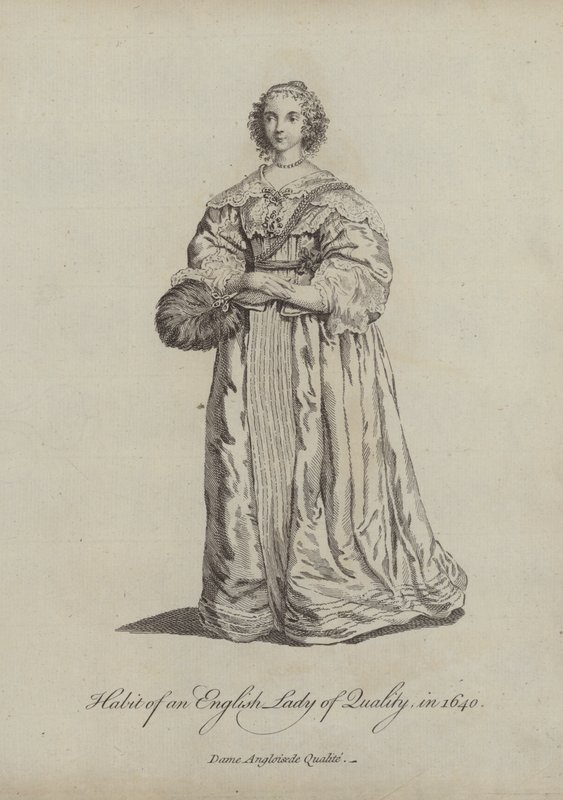 Hábito de una dama inglesa de calidad en 1640 de English School