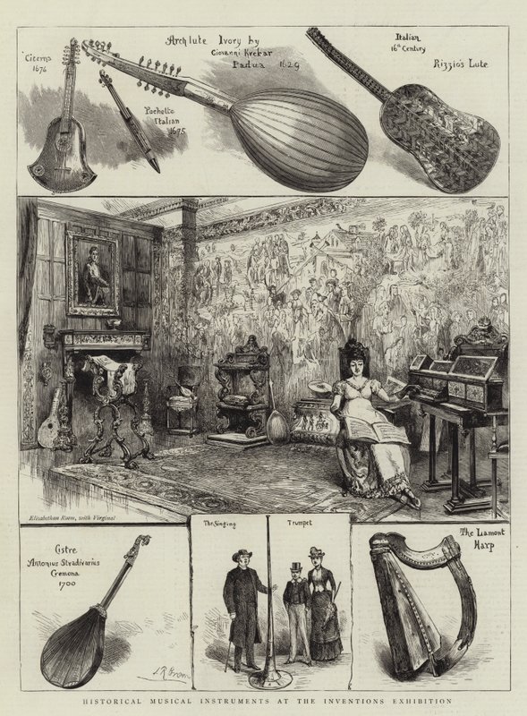 Instrumentos Musicales Históricos en la Exposición de Invenciones de English School