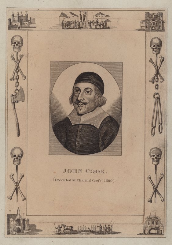 John Cook, ejecutado en Charing Cross, 1660 de English School