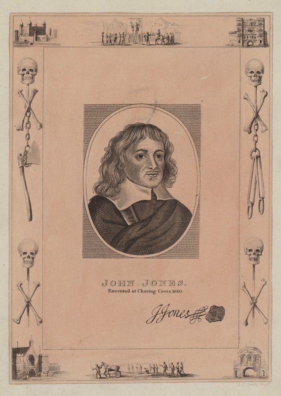 John Jones, ejecutado en Charing Cross, 1660 de English School