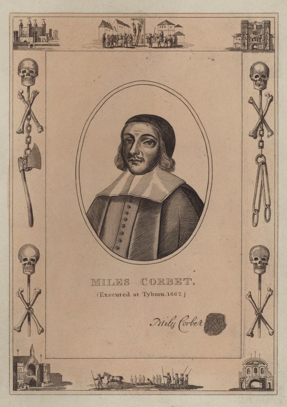 Miles Corbet, ejecutado en Tyburn, 1662 de English School