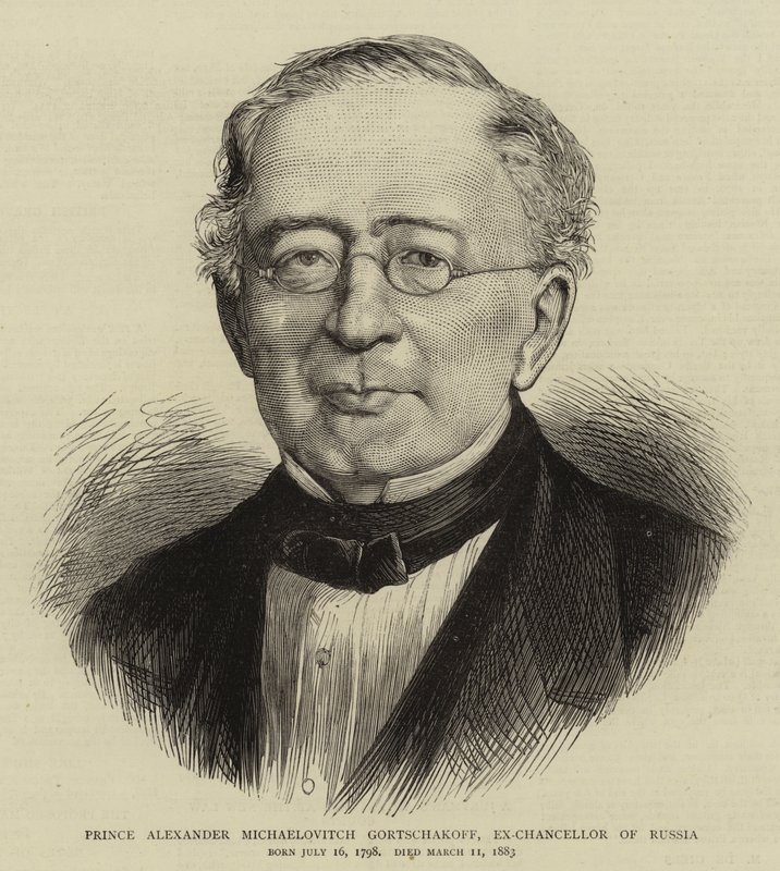 Príncipe Alexander Michaelovitch Gortschakoff, Ex-Canciller de Rusia de English School