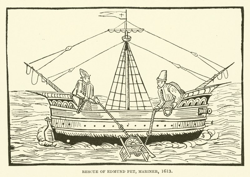 Rescate de Edmund Pet, marinero, 1613 de English School