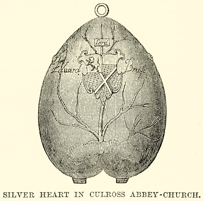 Corazón de plata en la iglesia abacial de Culross de English School
