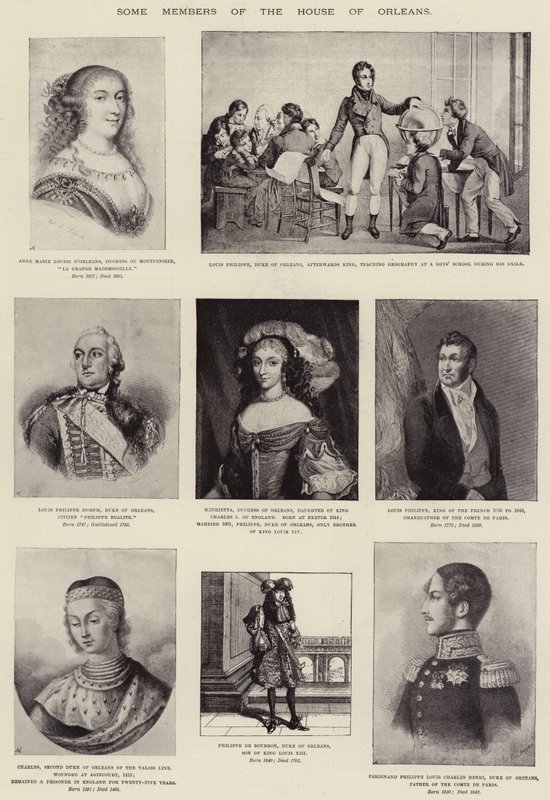Algunos miembros de la Casa de Orleans de English School