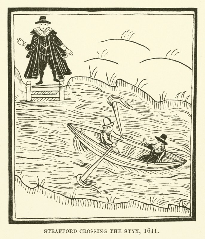 Strafford cruzando el Estigia, 1641 de English School