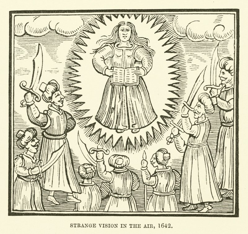 Visión extraña en el aire, 1642 de English School