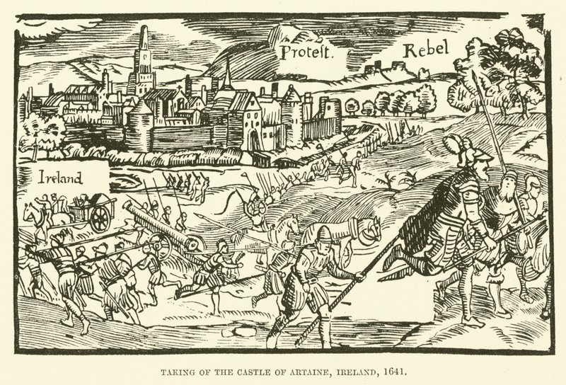 Toma del castillo de Artaine, Irlanda, 1641 de English School