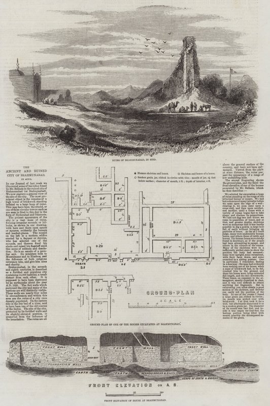 La antigua y arruinada ciudad de Brahmunabad, en Sind de English School