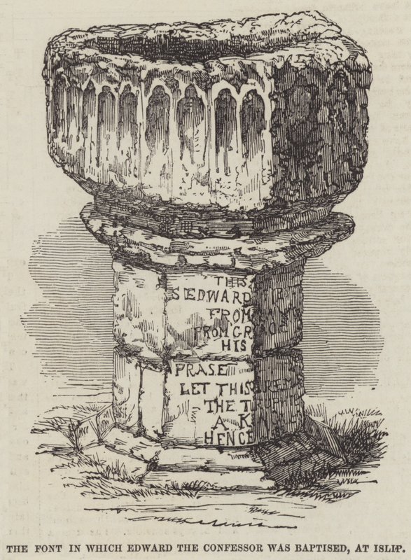 La Fuente en la que fue bautizado Eduardo el Confesor, en Islip de English School