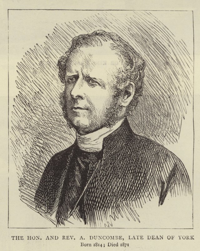 El Honorable y Reverendo A. Duncombe, último decano de York de English School