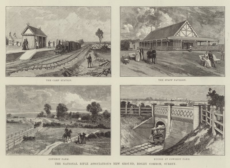El nuevo terreno de la Asociación Nacional de Rifles, Bisley Common, Surrey de English School