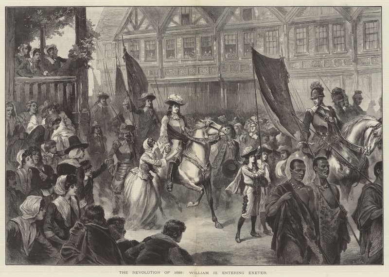 La Revolución de 1688, Guillermo III entrando en Exeter de English School
